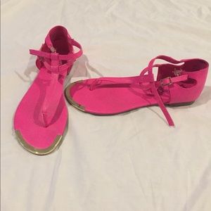 Hot pink pink madden girl sandals- 7.5